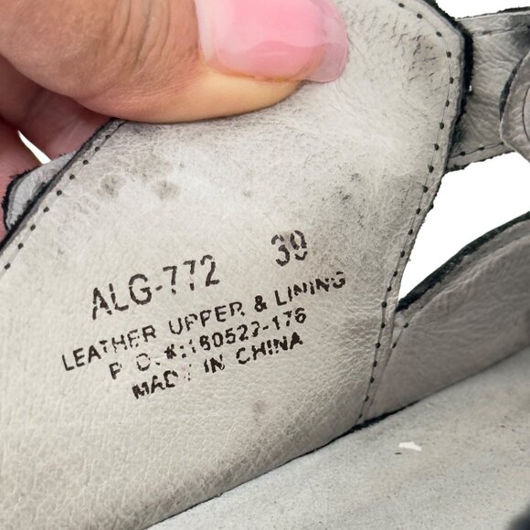 Alegria ALG-772 Womens SZ 39 Leather Mary Jane Slip On Clogs Houndstooth Pattern - Picture 5 of 12